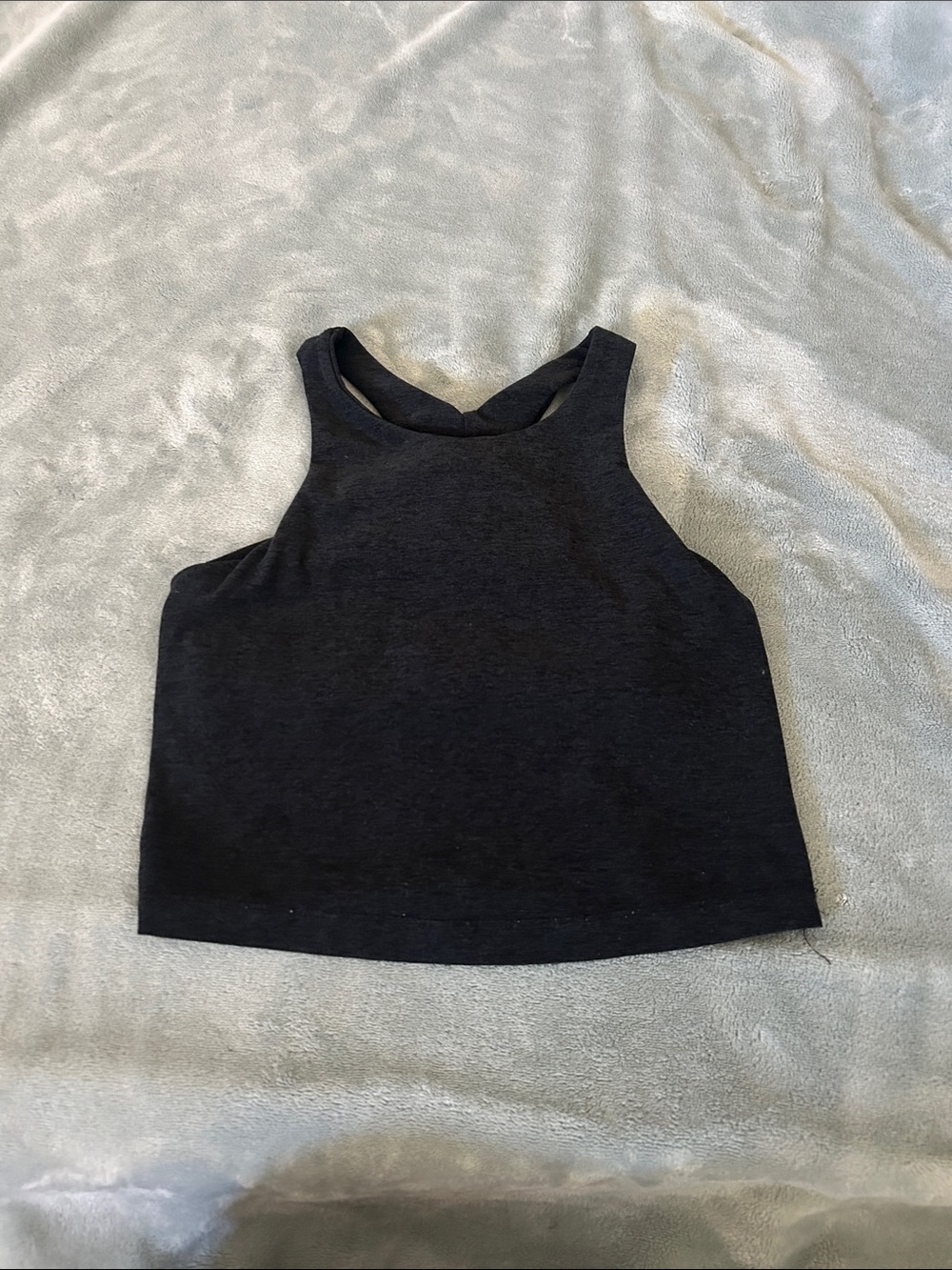 Beyond Yoga Black Cropped Racerback Tank Top